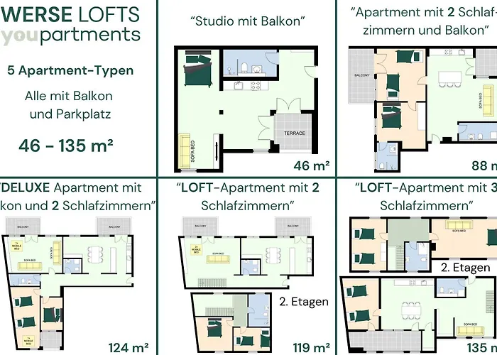 Apartment 139 Qm - Exklusiv Auf 2 Etagen - Werse Loft By Youpartments *